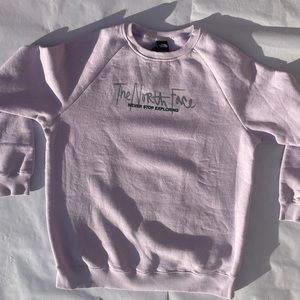 The North Face Lavender Crewneck Sweatshirt with Logo